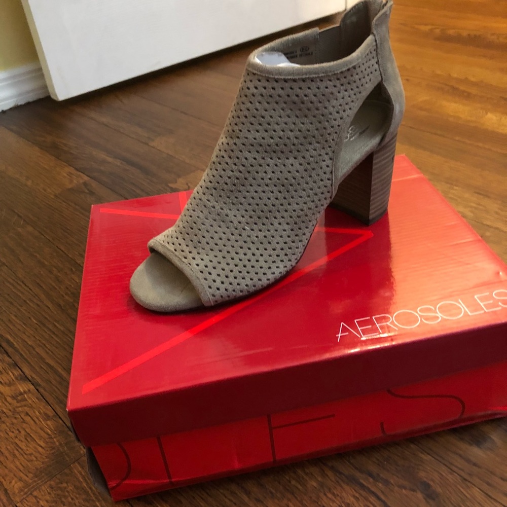 Grey Suade Booties 7.5